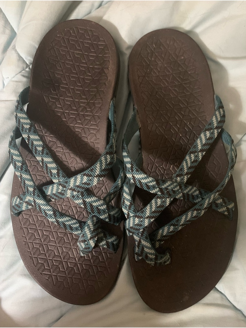 Chaco Women's Sandals with Teal + white Straps